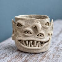 Halloween handbuilding pottery workshop at Zei Pottery, Queen St. W