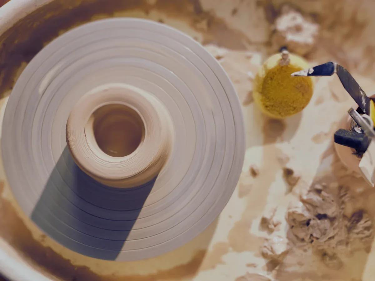 Intermediate wheel throwing class at Zei Pottery Studio