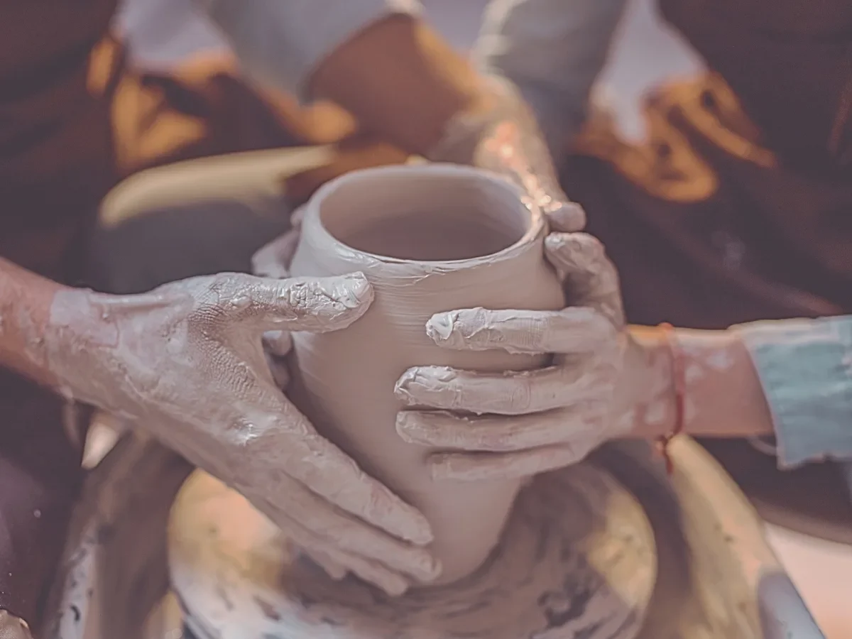 Wheel Taster and Date Night pottery class at Zei Pottery Studio